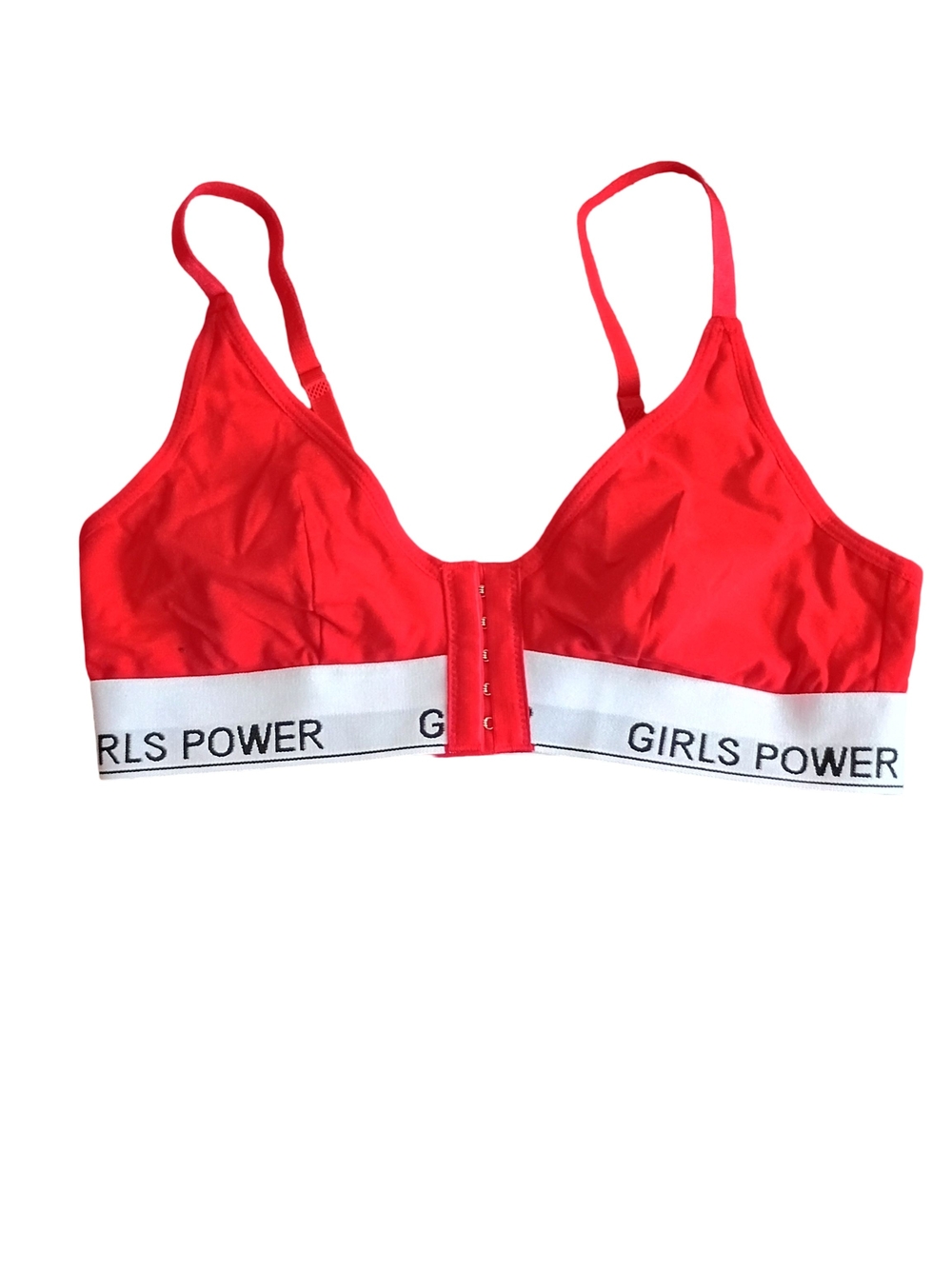 Girls Power Red Front-Closure Bralette